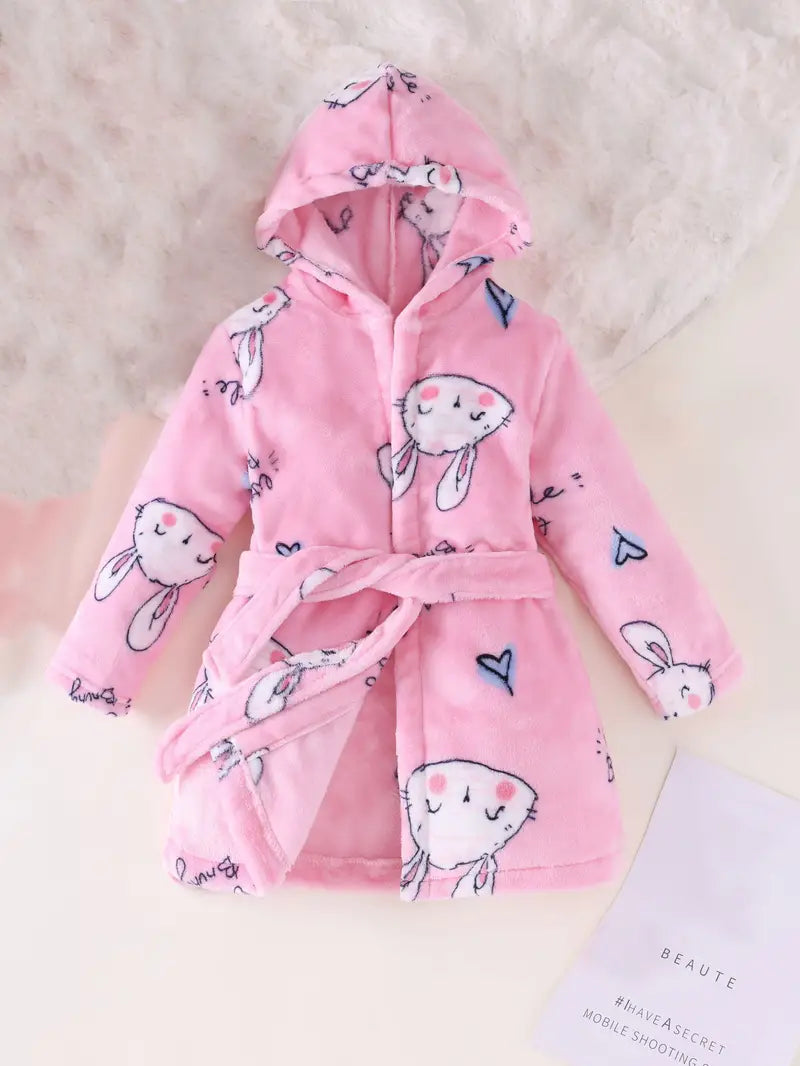 Pink Terry Cloth Bathrobe for Children