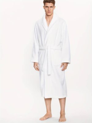 White Fleece Bathrobe
