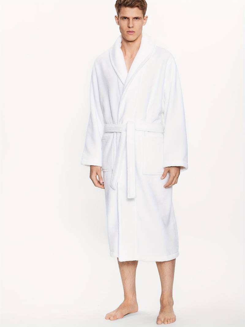 White Fleece Bathrobe