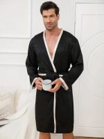 Luxury Black Leopard Print Robe