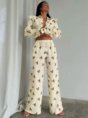 Beautiful Women's Cotton "Teddy Bear" Pajamas