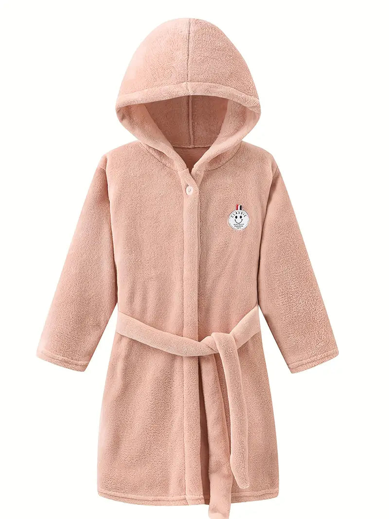 Warm Solid-Color Bathrobe for Kids - Image 6