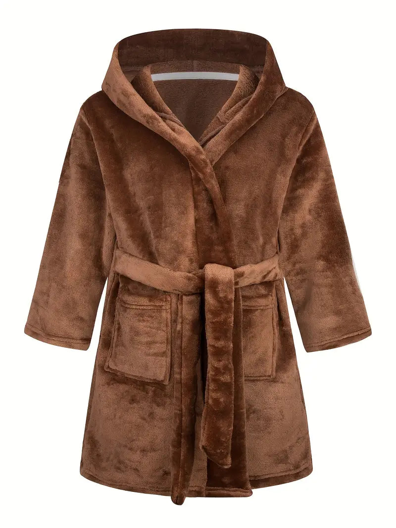 Soft Children's Bathrobe with Hood - Image 2