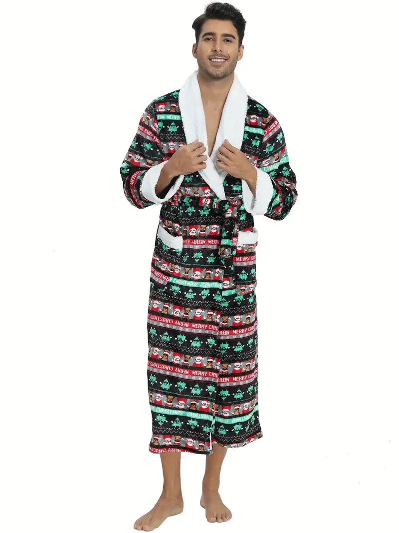 Warm Christmas Fleece Robe - Image 4