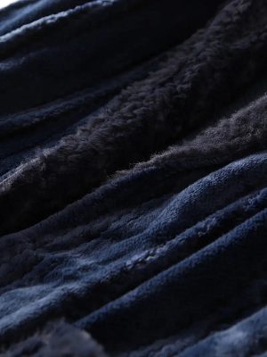 Fleece-Lined Terry Bathrobe