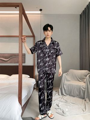 "Evening Mist" Men's Satin Pajamas