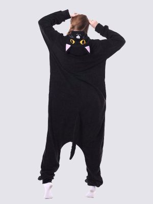 Women's "Purple Night Cat" Pajama Jumpsuit