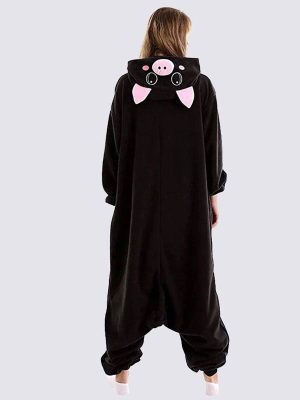 "Black Pig" Women's Pajama Onesie