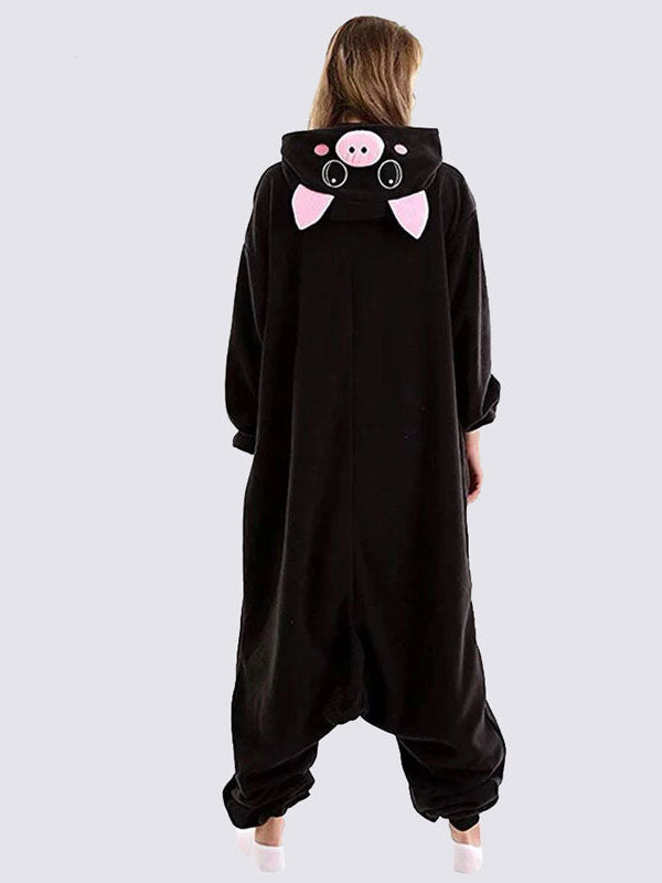 "Black Pig" Women's Pajama Onesie