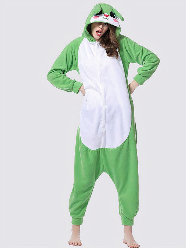 "Green Rabbit" Women's Pajama Jumpsuit - Image 2