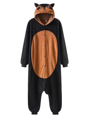 Women's "Black Raccoon" Pajama Onesie