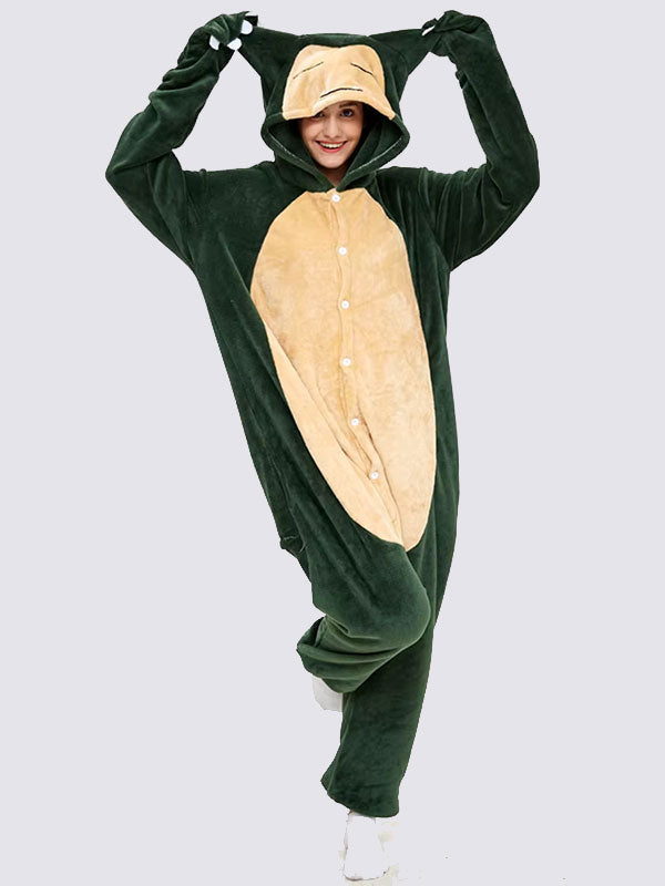 "Green Snorlax" Women's Pajama Onesie - Image 2