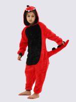 "Red Dinosaur" Pajama Jumpsuit for Girls