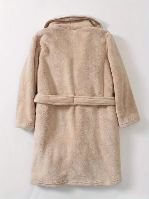 Children's Bathrobe with Belt and Pockets