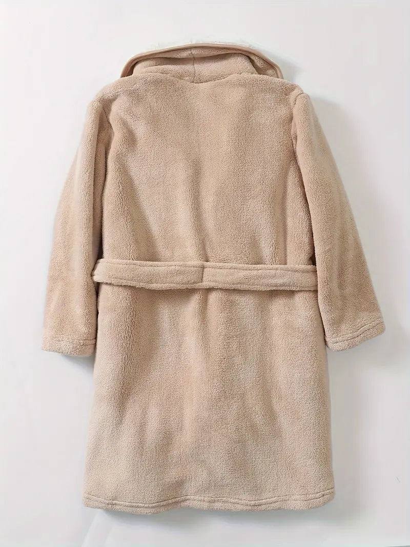 Children's Bathrobe with Belt and Pockets