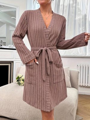 Long-Sleeved Terry Cloth Robe