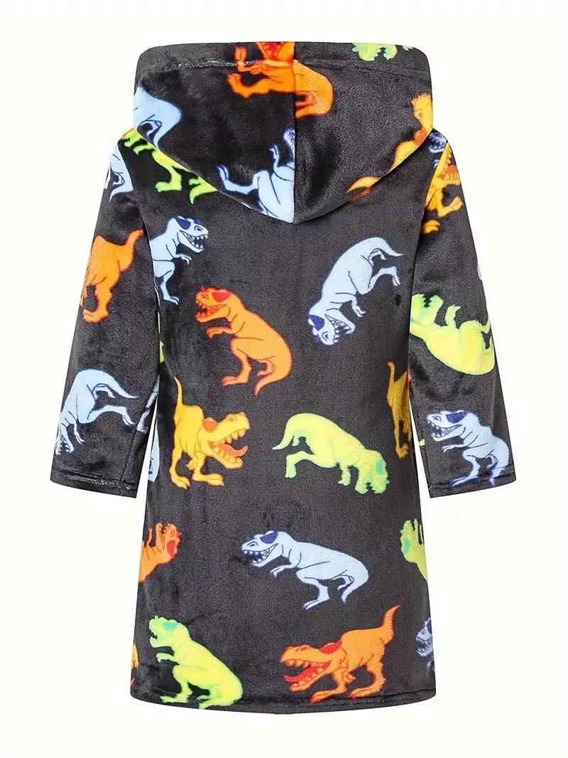 Children's Animal-Print Bathrobe