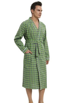 Green Plaid Bathrobe
