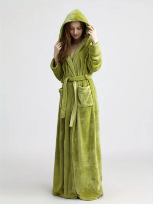 Long, Thick Terry Cloth Hooded Robe
