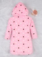 Children's Polka-Dot Fleece Bathrobe