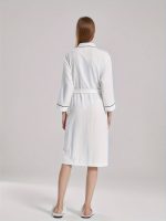 Elegant Waffle-Weave Bathrobe