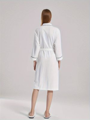 Elegant Waffle-Weave Bathrobe