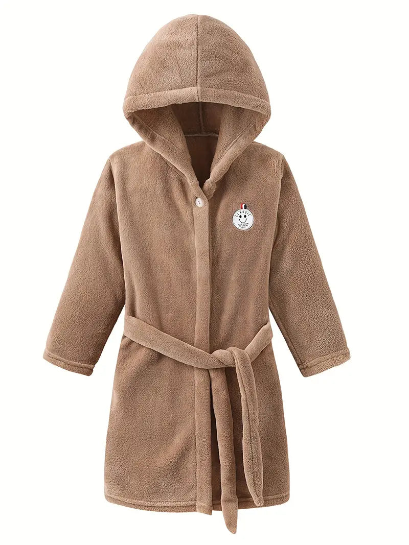 Warm Solid-Color Bathrobe for Kids - Image 3