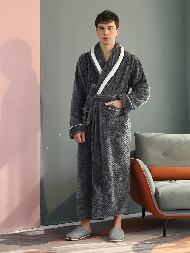 Thick, Warm Terry Cloth Bathrobe for Winter - Image 4