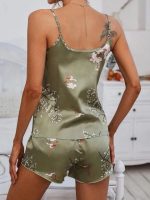 "Floral Sage" Satin Pajama Set