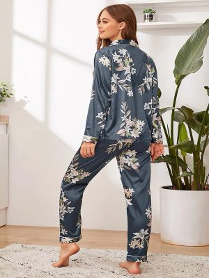 "Mirage de Fleur" Satin Pajamas