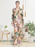 Women's 2-Piece "Ink Flower" Pajama Set
