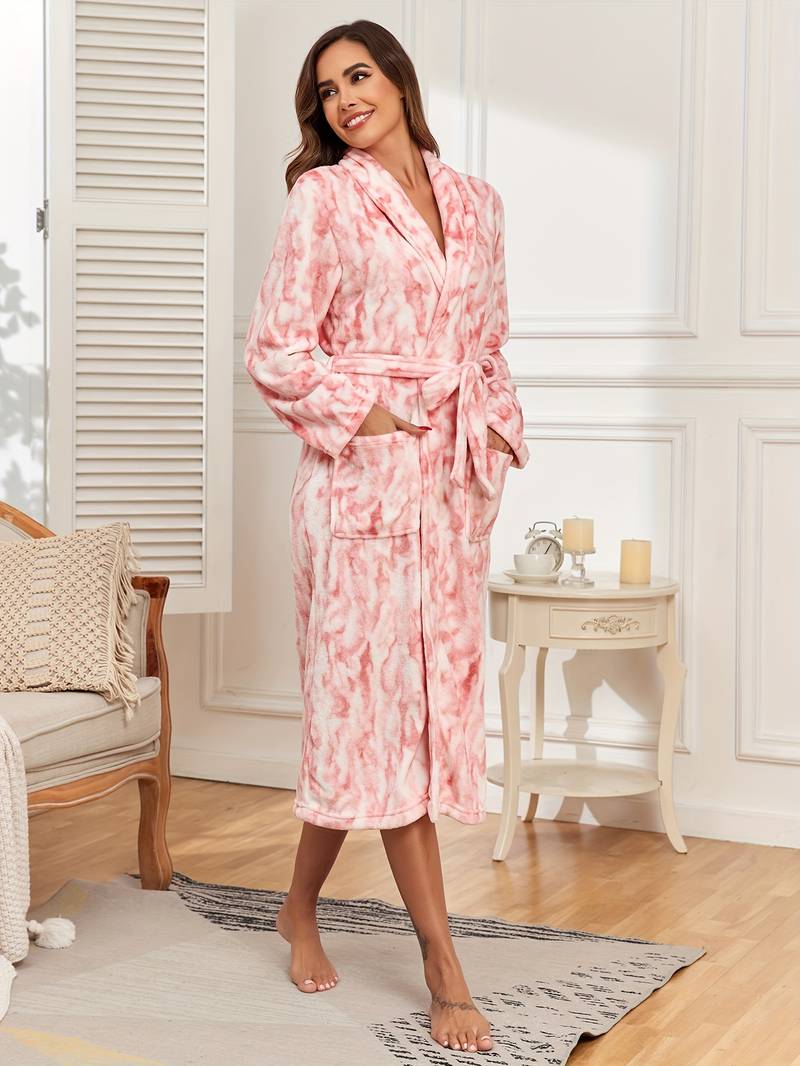 Color-Block Terry Cloth Robe - Image 3