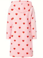 Children's Heart-Print Bathrobe