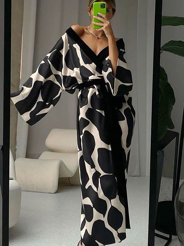 Elegant "Morning Pearl" Long Dressing Gown