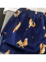 Women's Satin "Fox" Pajama Shorts