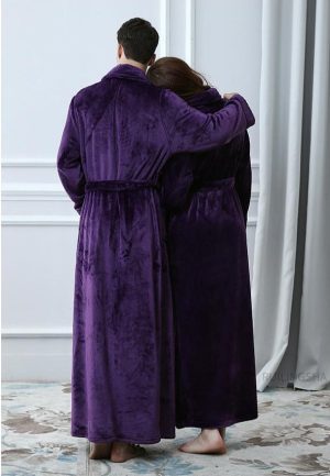 Plum-colored bathrobe