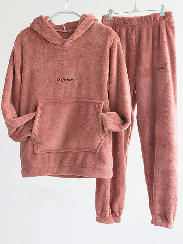 Women's "Fleece Comfort" Hooded Fleece Pajamas - Image 3