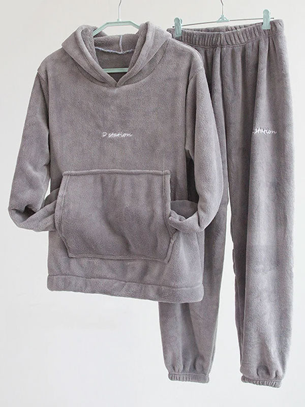 Women's "Fleece Comfort" Hooded Fleece Pajamas - Image 4