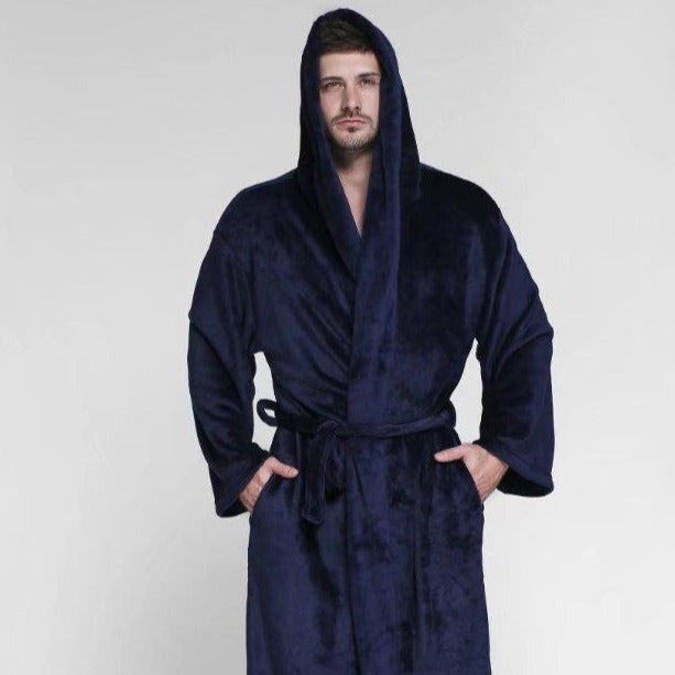 Men's Soft Hooded Bathrobe - Image 2