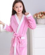 Pink Girls' Bathrobe