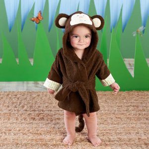Animal-themed baby bathrobe
