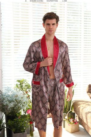 Men's Short Satin Robe
