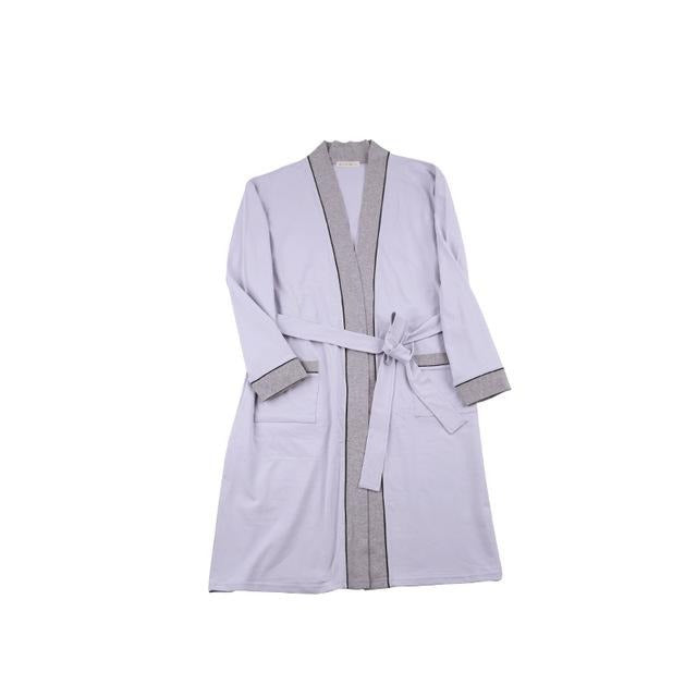 Men's Two-Tone Cotton Bathrobe - Image 2
