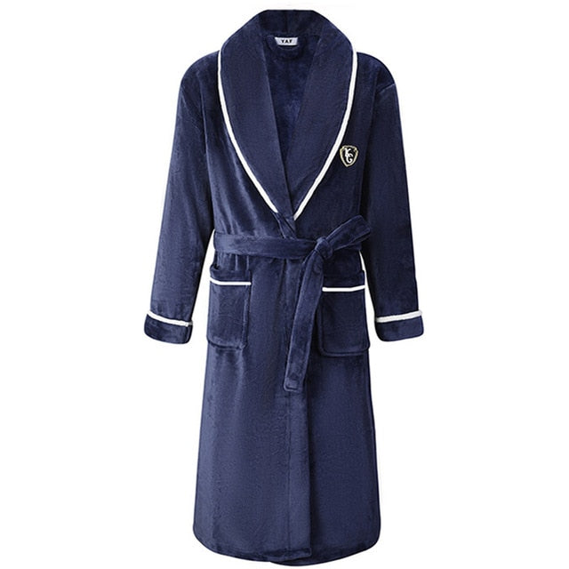 Navy Blue Bathrobe - Image 2