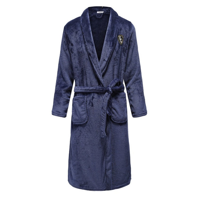Navy Blue Bathrobe - Image 2