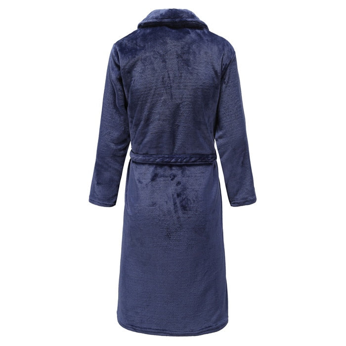 Navy Blue Bathrobe