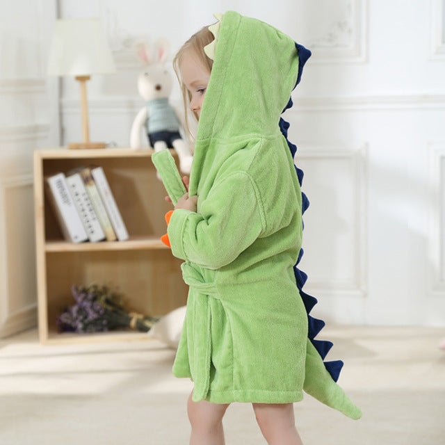 Children's Dinosaur Bathrobe - Image 2