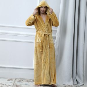 Men's Fleece Hooded Robe