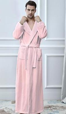 Men's Pink Bathrobe - Image 2