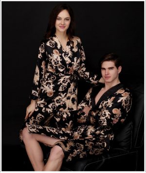 Dragon-themed loungewear kimono